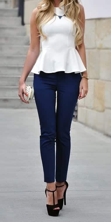 peplum top with jeans