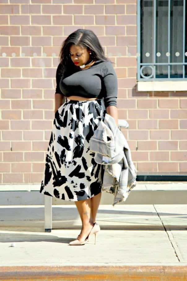 crop top plus size outfit