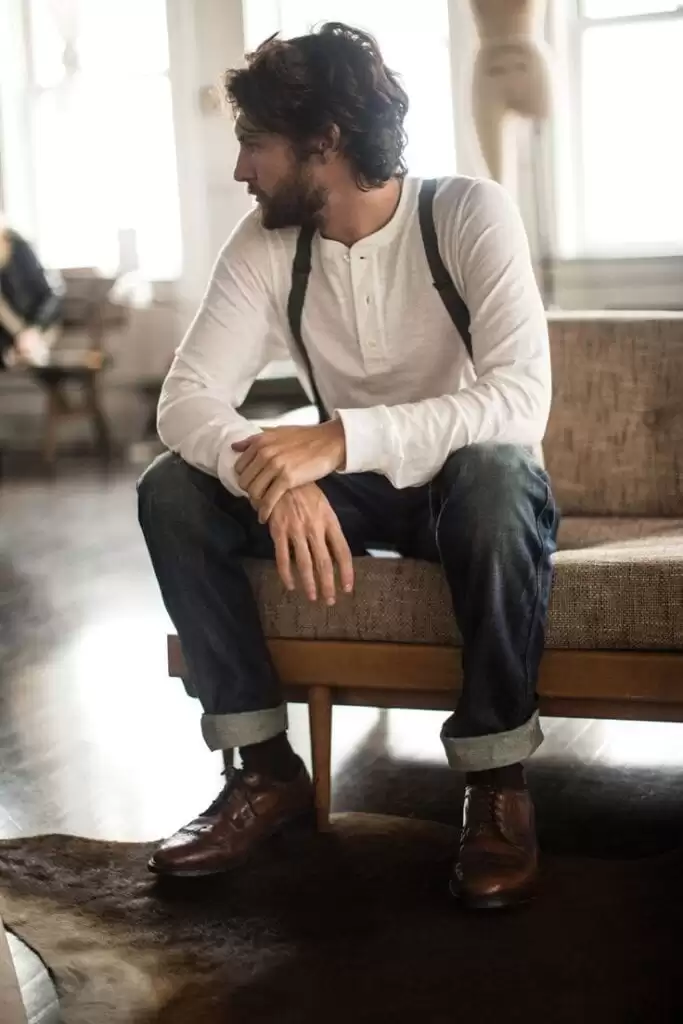 mens outfits with suspenders