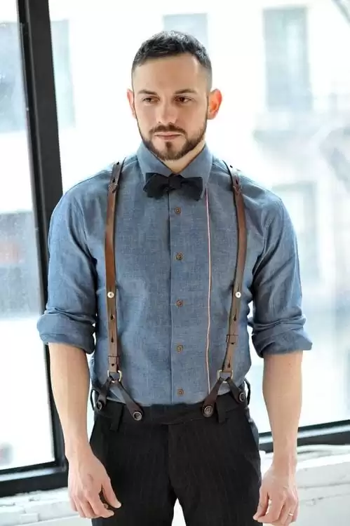 men outfits with suspenders