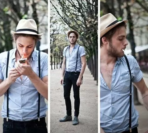 mens outfits with suspenders