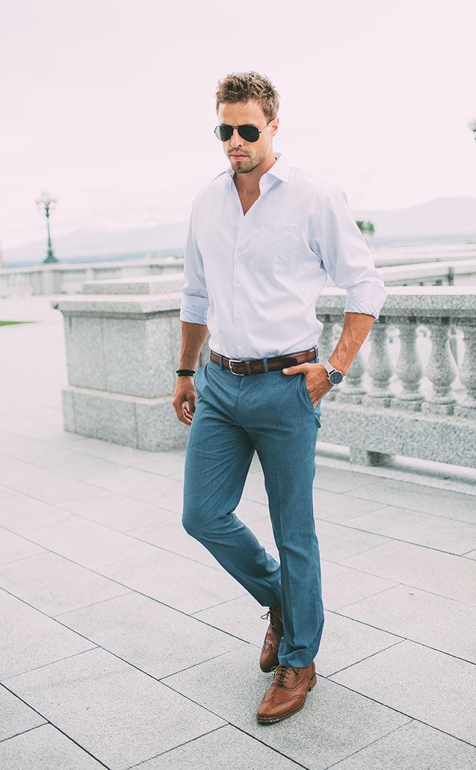 White Shirt Outfits for Men (8)