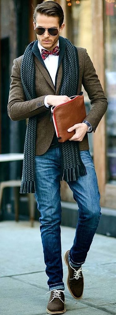 men outfits with brown dress shoes 1