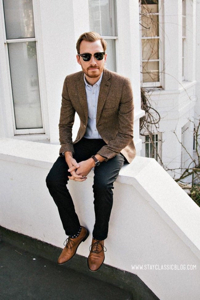 men outfits with brown dress shoes 7