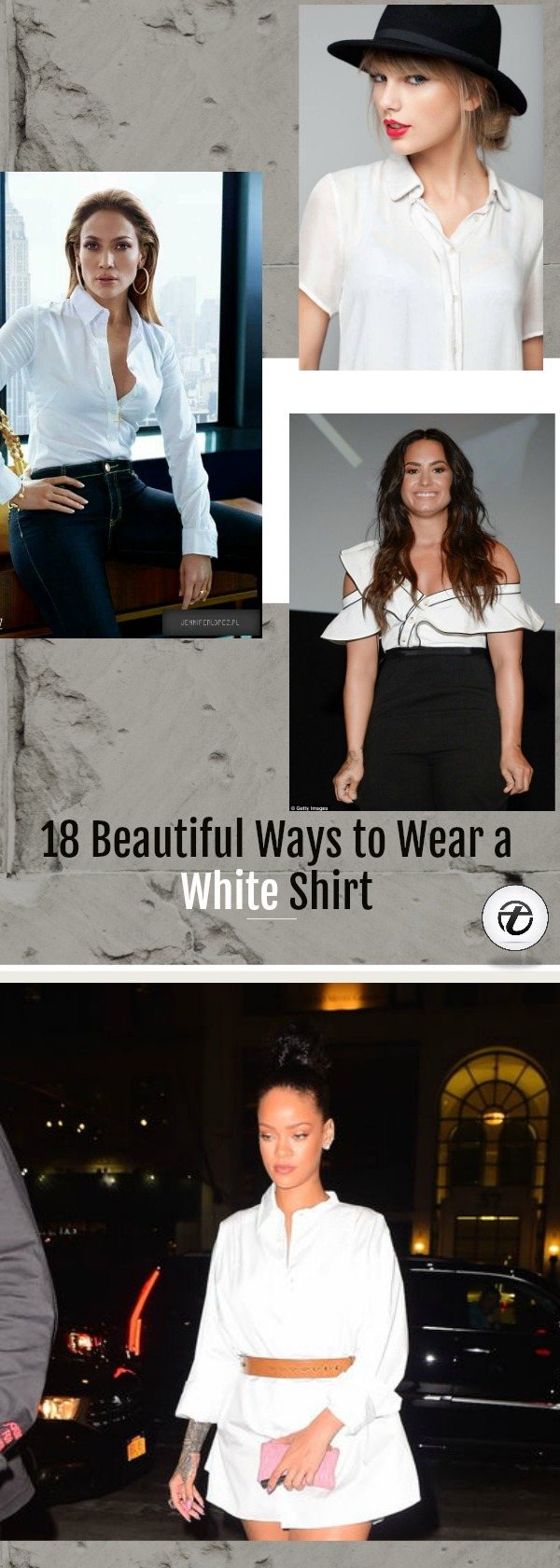 different ways to wear a white shirt