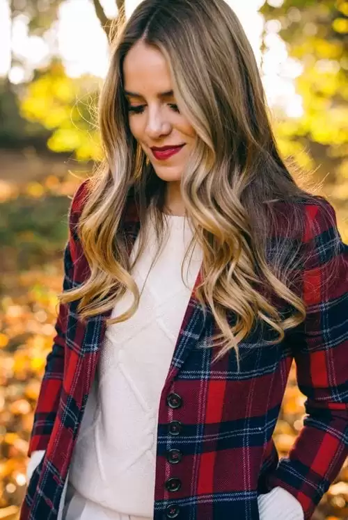 cute outfits with plaid coats 5