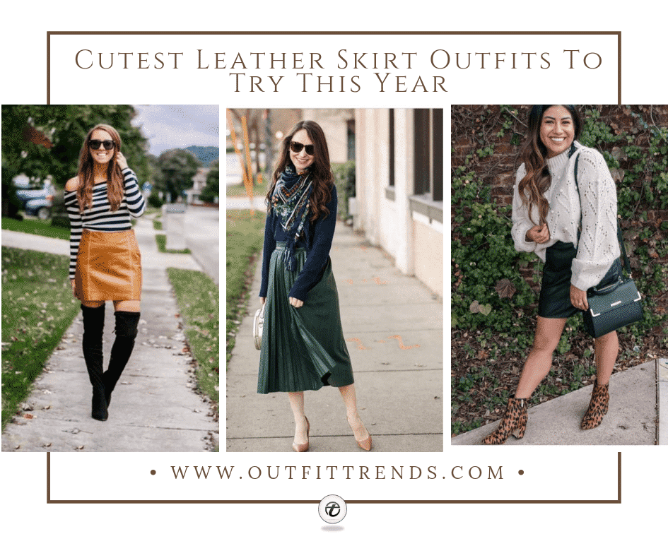 30 Leather Skirt Outfit Ideas with Styling Tips
