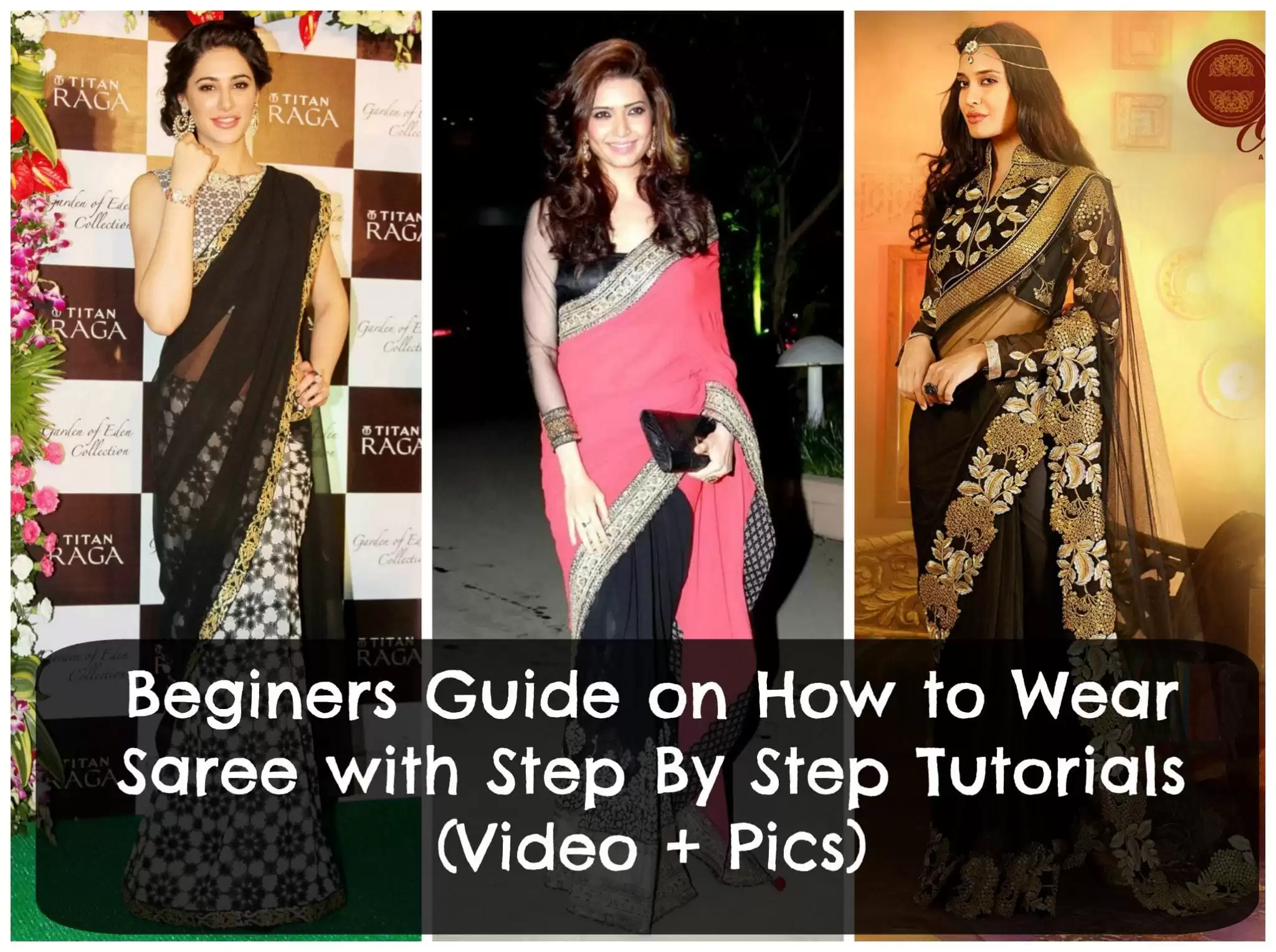 How to Wear Saree Tutorial-Step By Step Guide to Drape