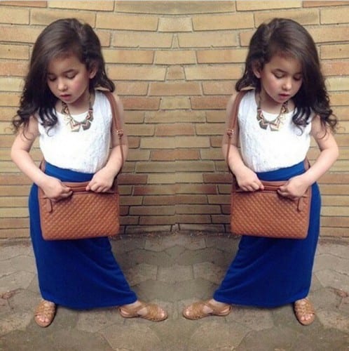 kids swag outfits with maxi skirts