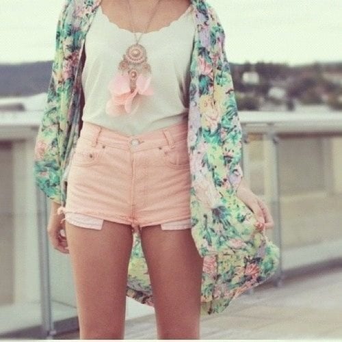 High waisted short outfits for girls 15
