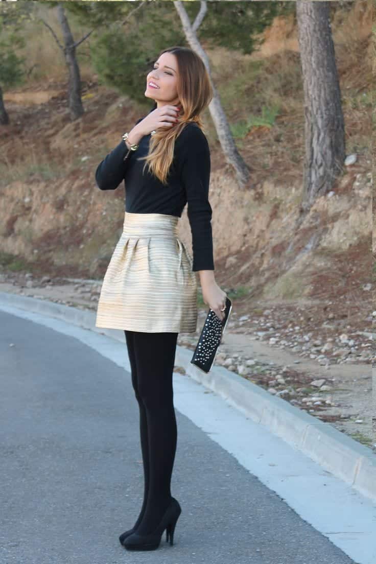 Outfits with Black Tights-20 Ways to Wear Black Tights