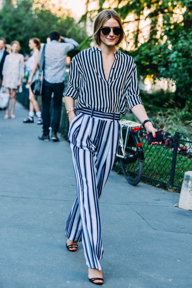 blue-and-white-striped-printed-pants