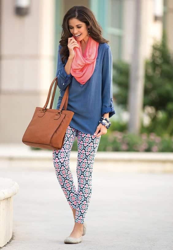 Outfits With Printed Tights-Ideas How To Wear Printed Leggings