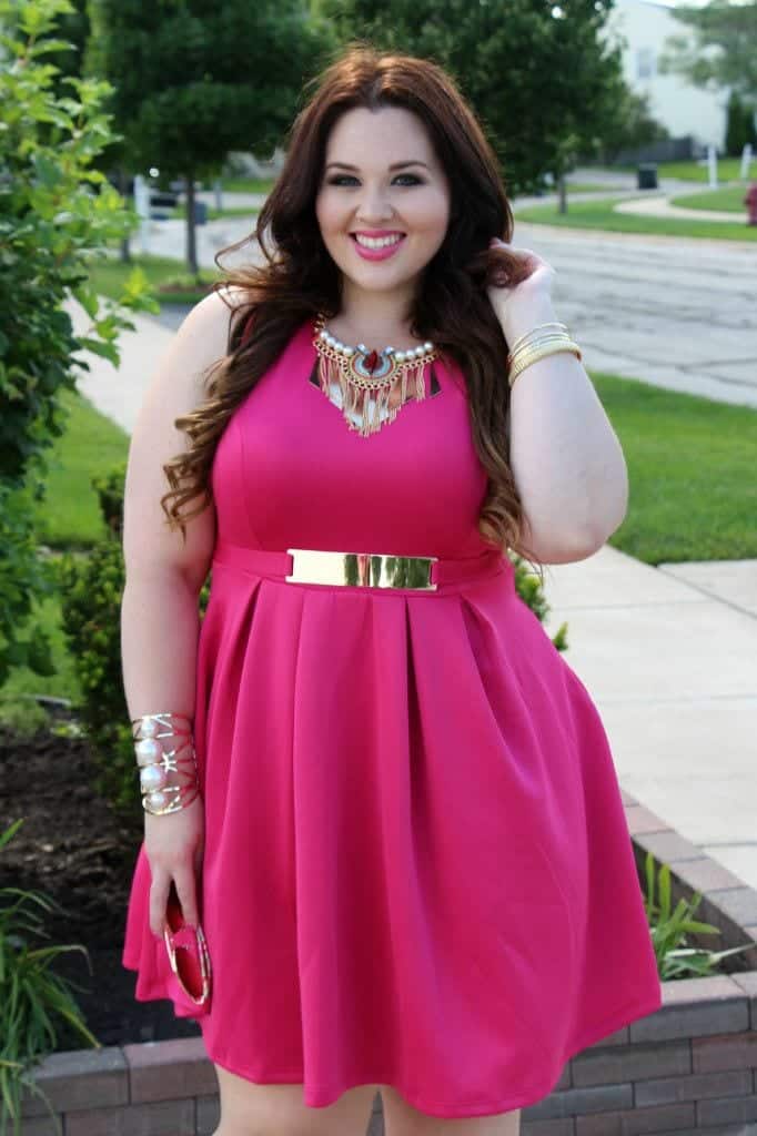 pink outfits for plus size girls (9)