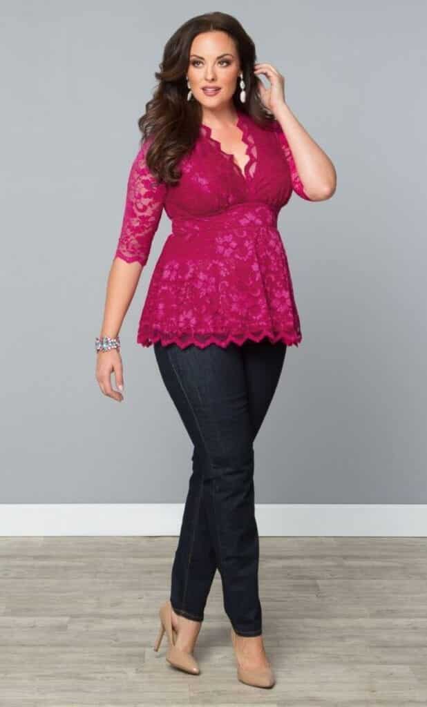 pink outfits for plus size girls (1)