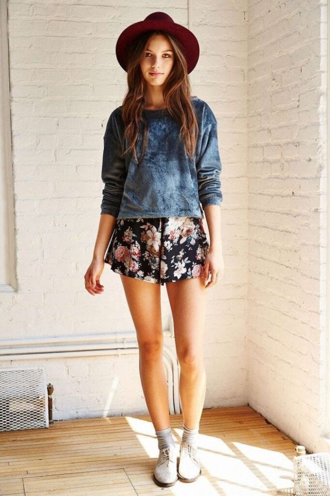 Outfits with floral shorts (50)