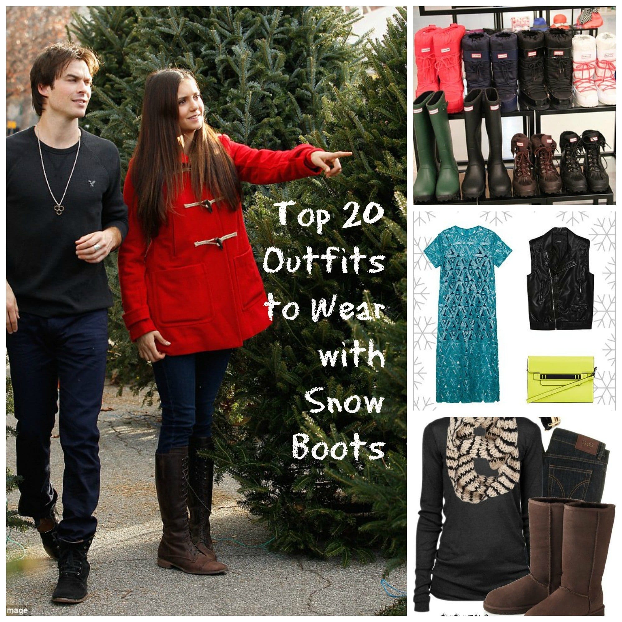snow boots outfits