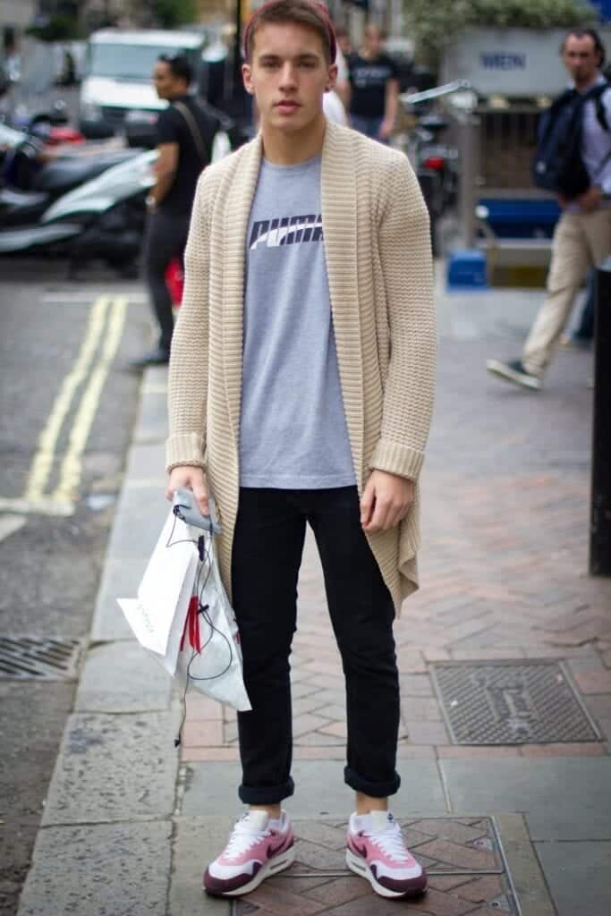 Cardigan Outfits for Guys-19 Ways to Wear Cardigans Stylishly's fashion with cardigans (14)