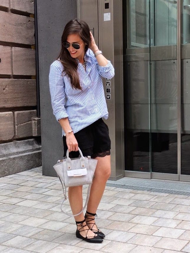 29 Cute Outfits with Lace Up Ballet Flats - How to wear