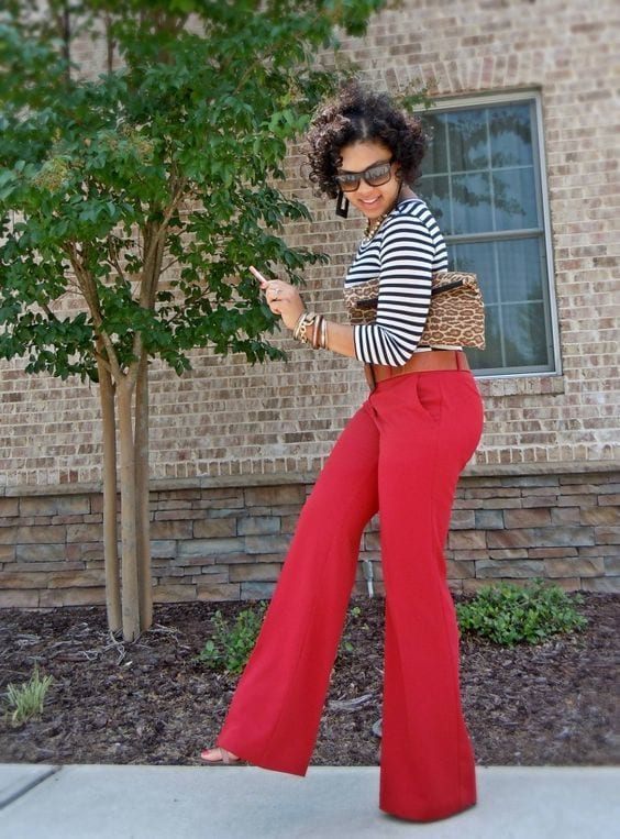 Stylish Outfits With Red Pants (12)