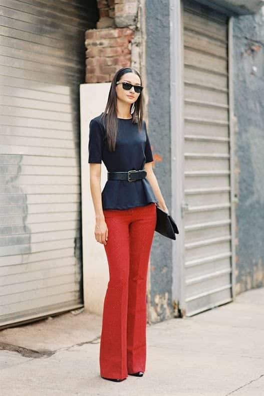 Stylish Outfits With Red Pants (15)