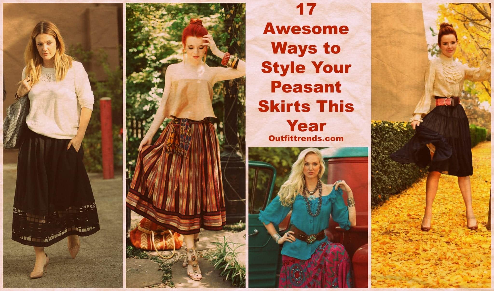 Peasant Skirts Outfits-17 Ways to Wear Peasant Skirts Rightly