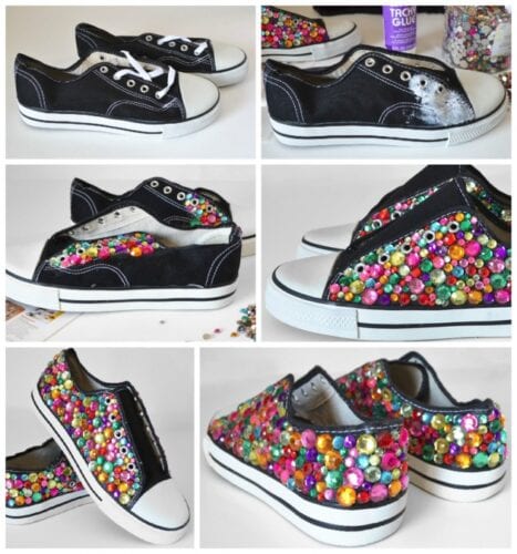 15 Easy DIY Sneakers Makeover for Teen Girls with Tutorials