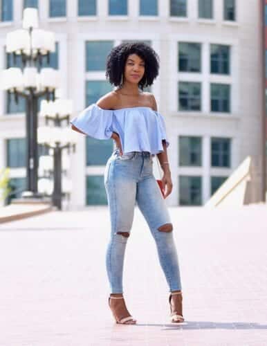 Ripped Jeans, High Heels - Summer Style