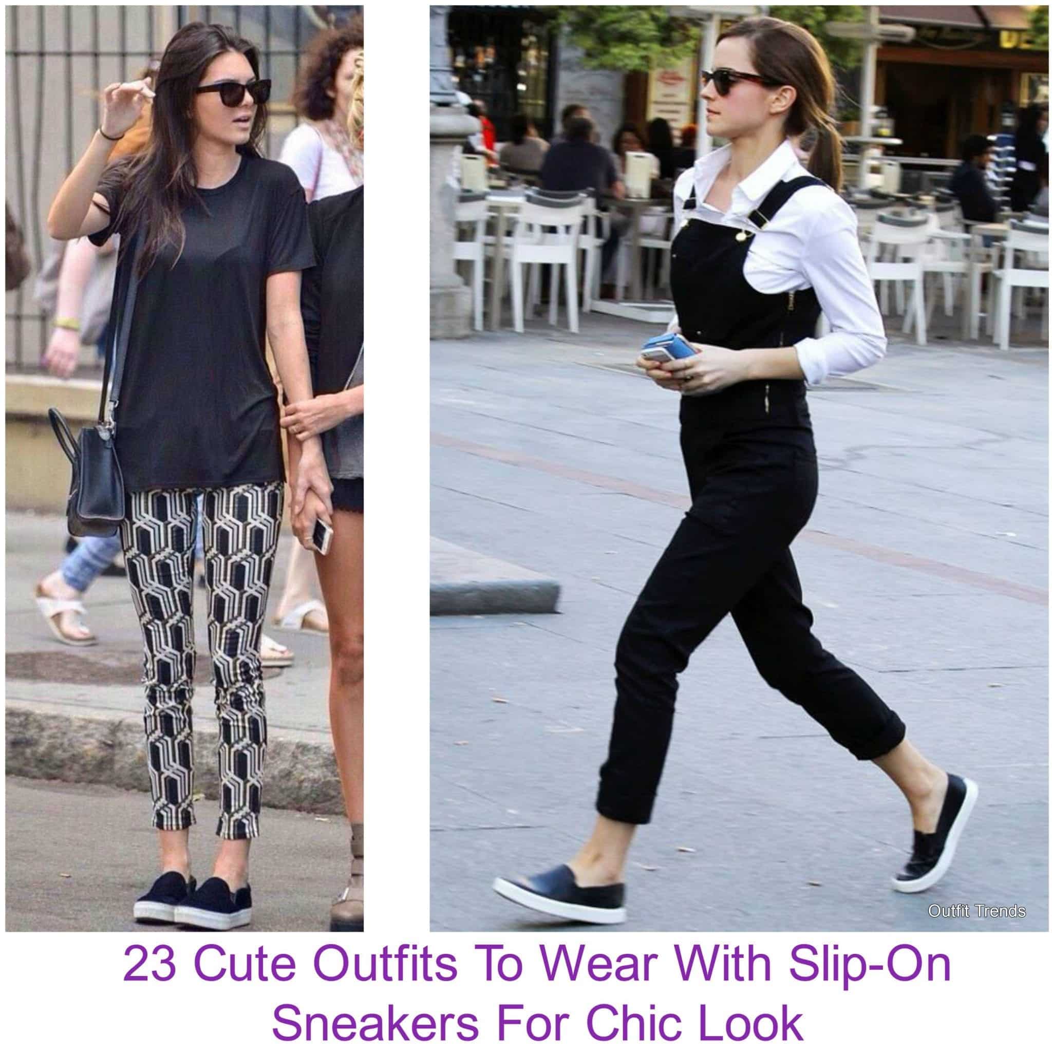 23 Cute Outfits To Wear With Slip-On Sneakers For Chic Look