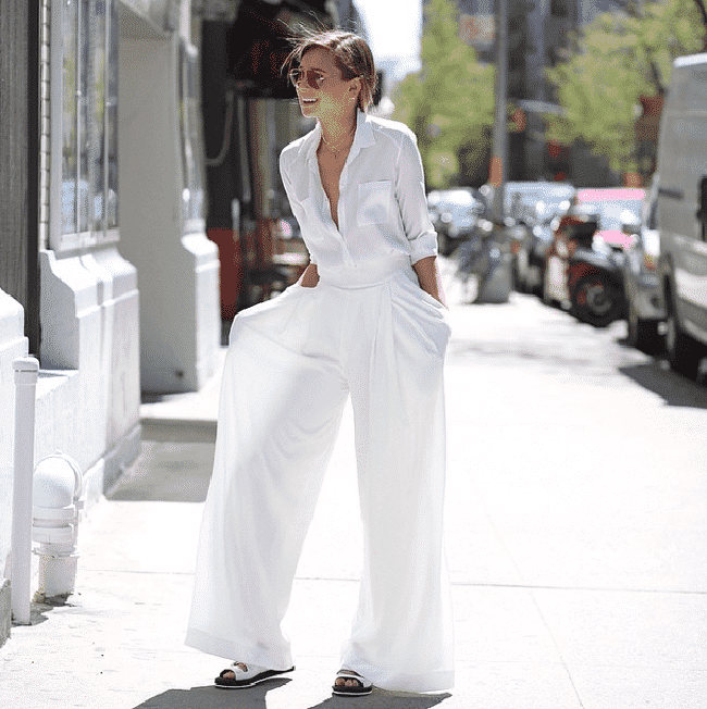How to Wear White Wide Leg Pants (9)