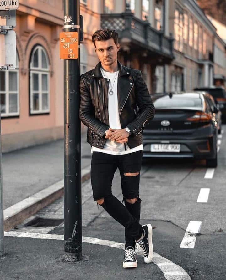 Ideas for Men to wear Leather Jackets (3)