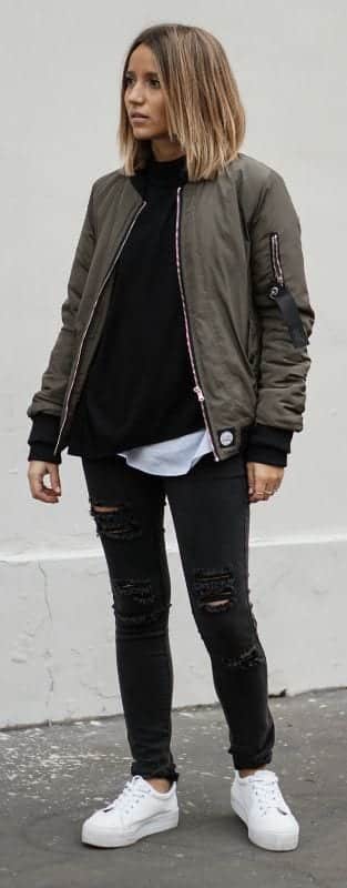 How to Wear Outfits With Bomber Jacket (26)