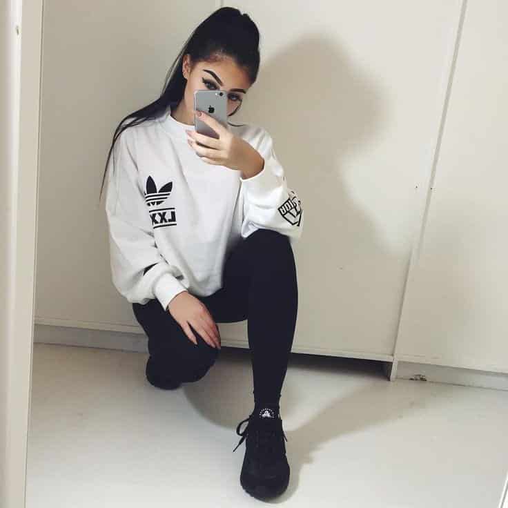 cool ways to wear outfits with adidas shoes (22)