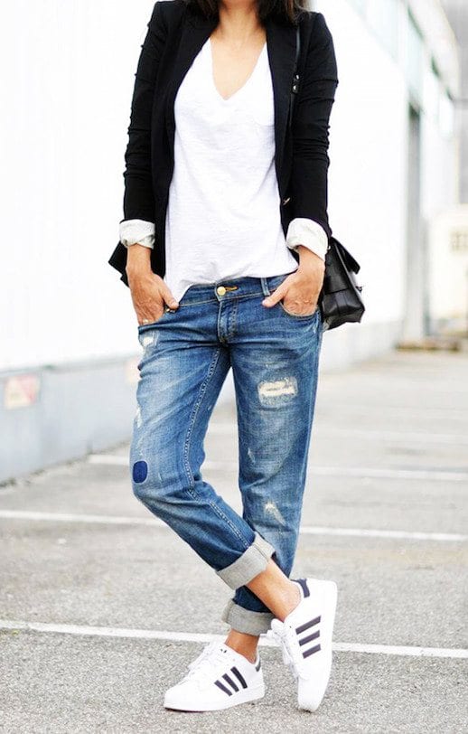 cool ways to wear outfits with adidas shoes (8)