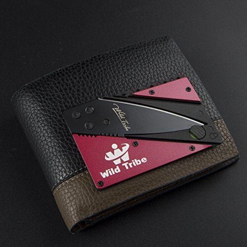 Wild Tribe Credit Card Sized Folding Wallet Knife