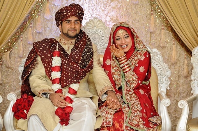 muslim couple wedding pictures