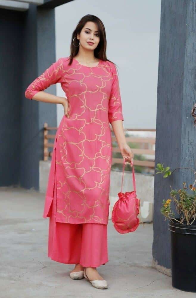 Red colour kurti designs/ Red kurti with contrast plazzo pant ideas -  YouTube
