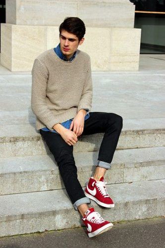 Communist Sea slug Light Red Shoes Outfits For Men | 33 Best Ways to Wear Red Shoes
