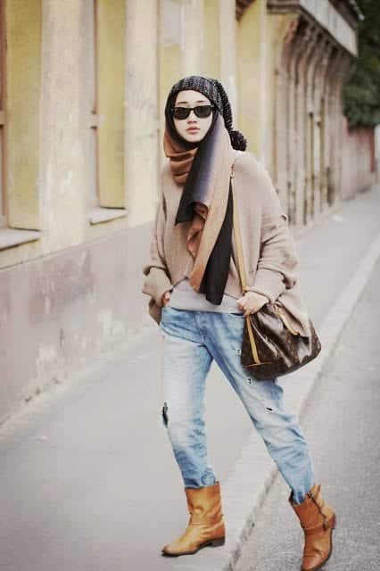 Hijab with Hats Styles-18 Modest Ways to Wear Caps with Hijab