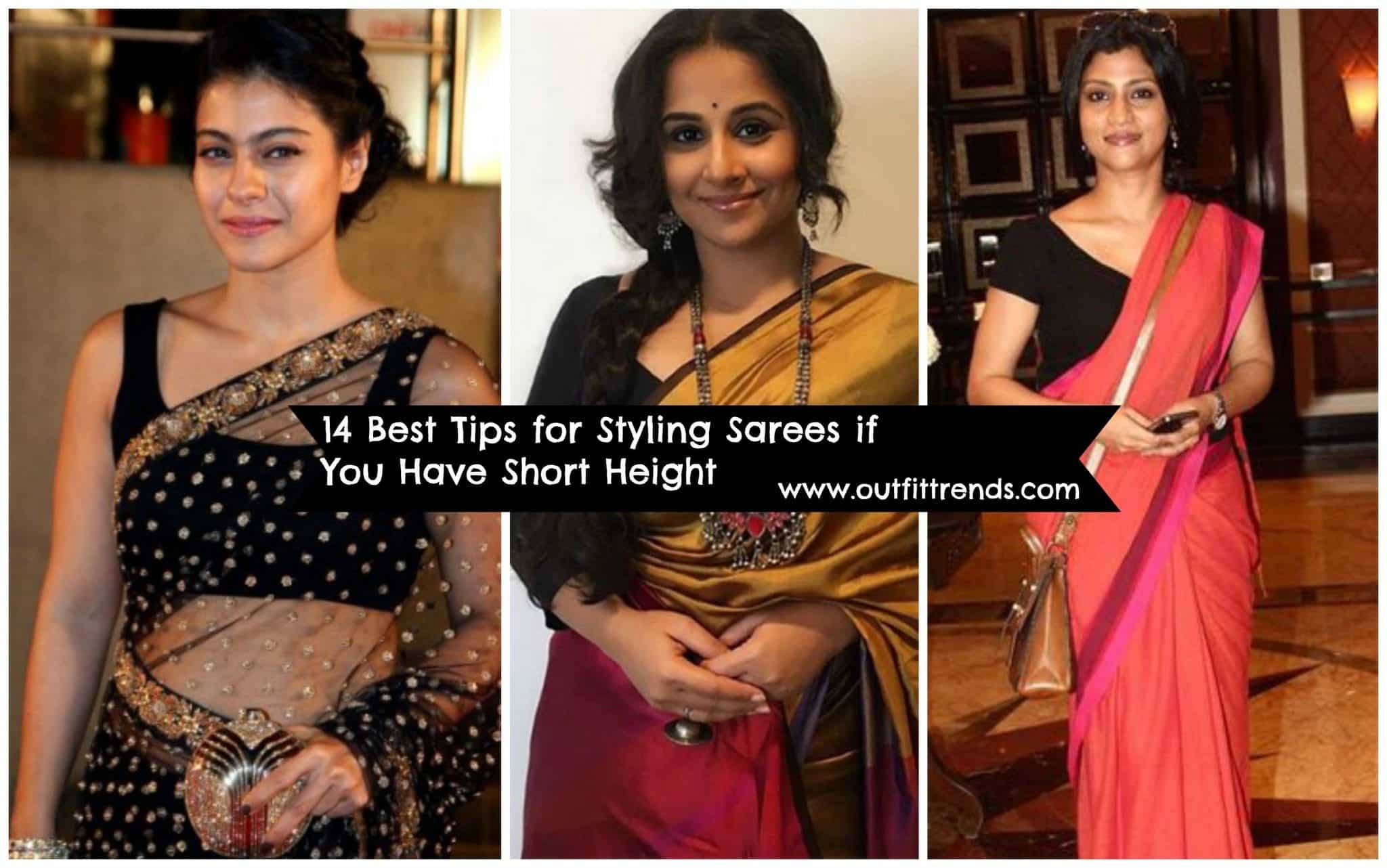saree styles for short height girls