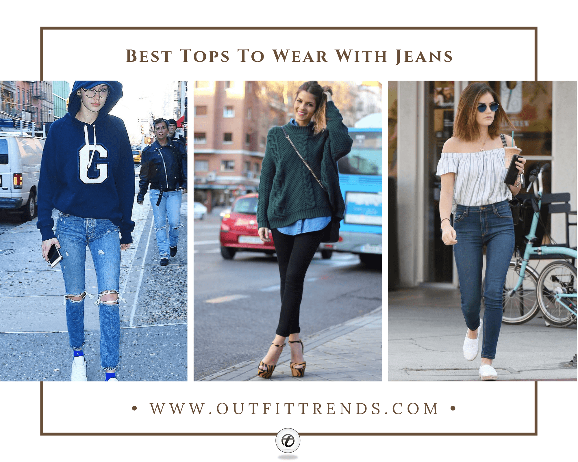 Best Tops to Wear with Jeans | 24 Jeans & Tops Outfit Ideas