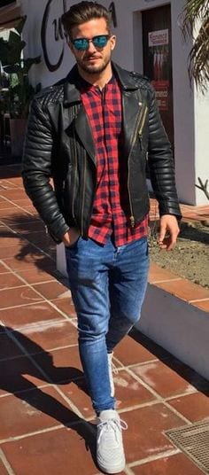 How to Wear Leather Jacket with Jeans