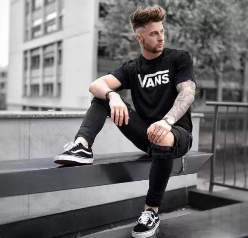 mens outfits with vans