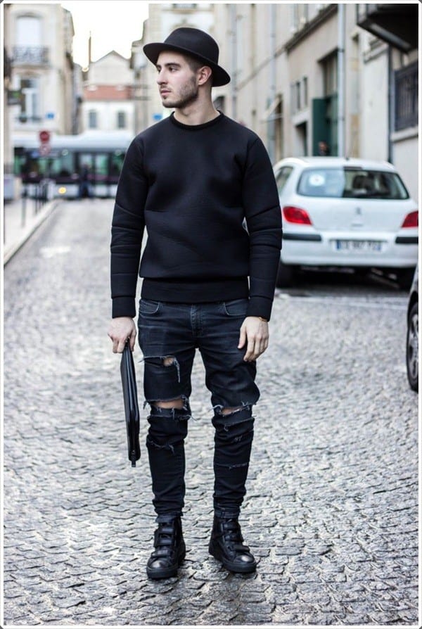 Black Jeans Outfits for Men