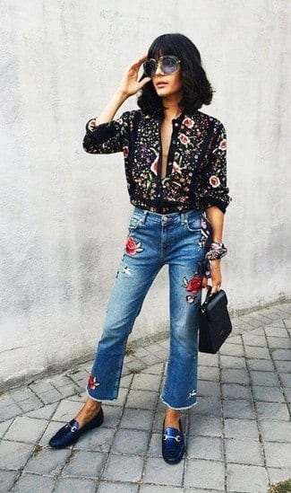 How to Wear Embroidered Jeans?16 Embroidered Jeans Outfits