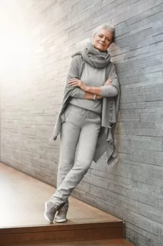 comfortable yet stylish outfit for older ladies