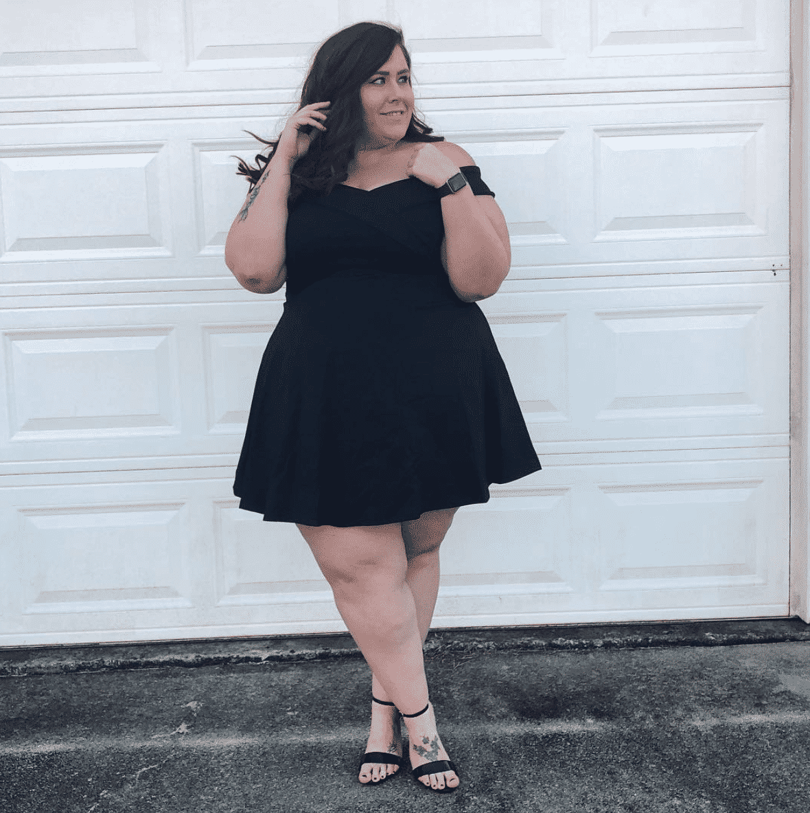 one piece black dress for plus size women