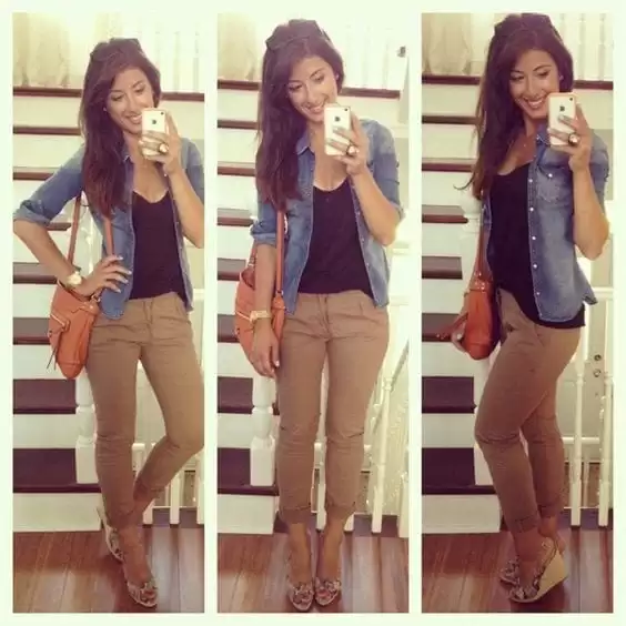 khaki pants outfits for women