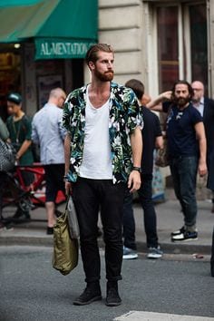 how to wear a floral shirt outfit for men