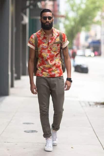 how to wear a floral shirt outfit for men (15)